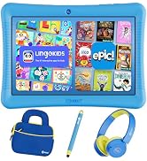 Contixo 10" Android Kids Tablet Bundle - 32GB, Epic! & Lingokids Educational Apps, Parental Contr...
