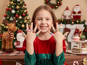 PASEMM 36pcs Little Girl Jewel Rings
