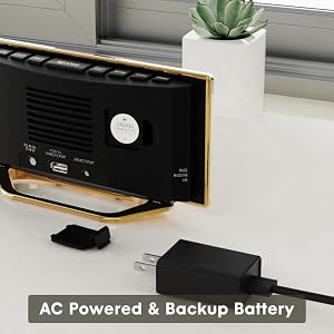 AC power and backup battery