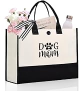 Craftique Dog Mom Gifts for Women- Unique Dog Mom Tote Bag- Thoughtful Birthday Gifts for Dog Lov...