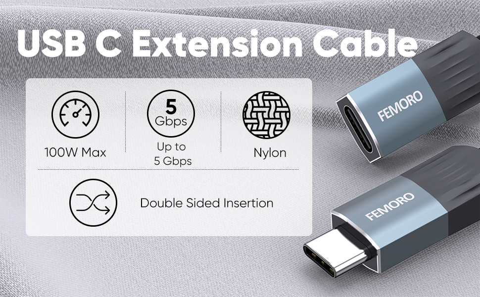 USB C Extension Cable