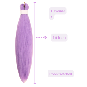 Lavender Colored Braiding Hair Pre stretched
