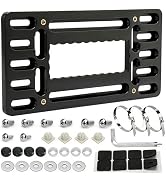 Front License Plate Bracket Holder, No Drill License Plate Bracket, Universal Bumper Car Tag Fram...