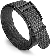SKiporty Men's Ratchet Tactical Belt, Nylon Web Work Belts with Automatic Slide Buckle,Durable Ad...