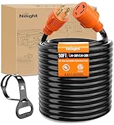 Nilight 30 Amp 50FT Generator Extension Cord 125/250V Heavy Duty 10 Gauge Pure Copper STW Wire ET...