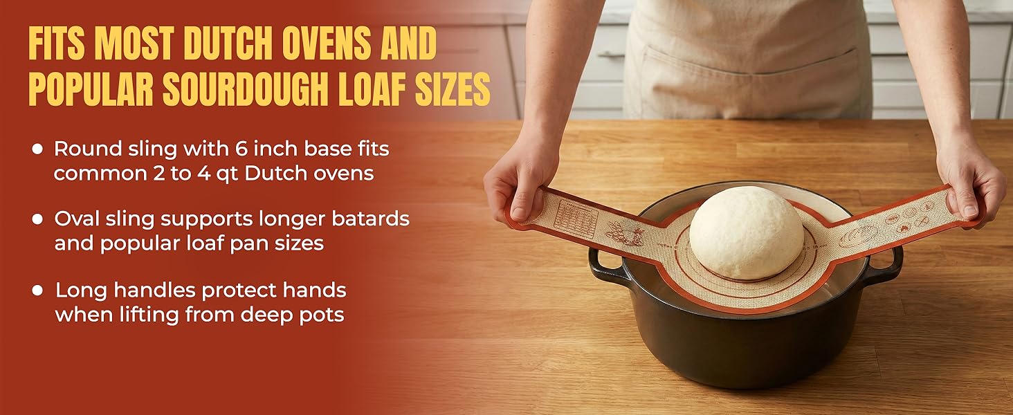 Fits Most Dutch Ovens and Popular Sourdough Loaf Sizes