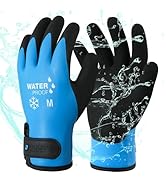 DULFINE 100% Waterproof Winter Work Gloves for Men and Women,Foam Latex Coated and Thermal Insula...