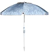 ROXY Beach Umbrella with UV 50+ Sun Protection – Adjustable Tilt, Windproof Design, Lightweight P...