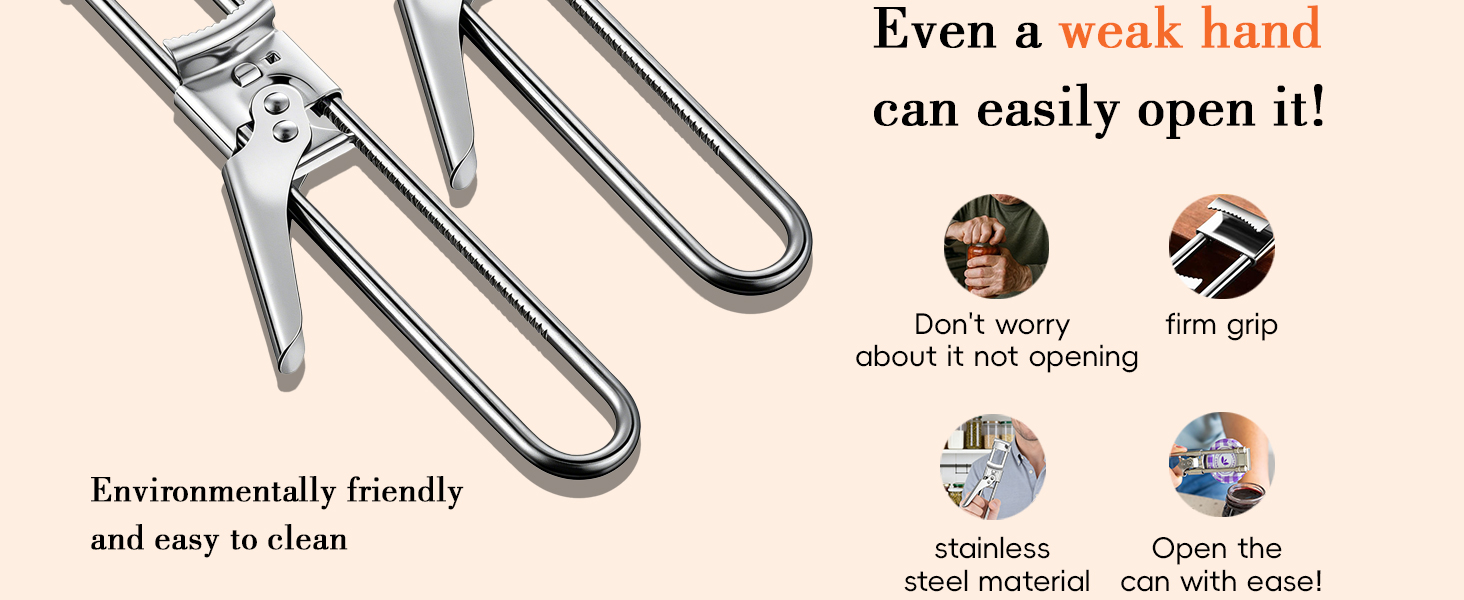 2PCS Adjustable Stainless Steel Jar Opener