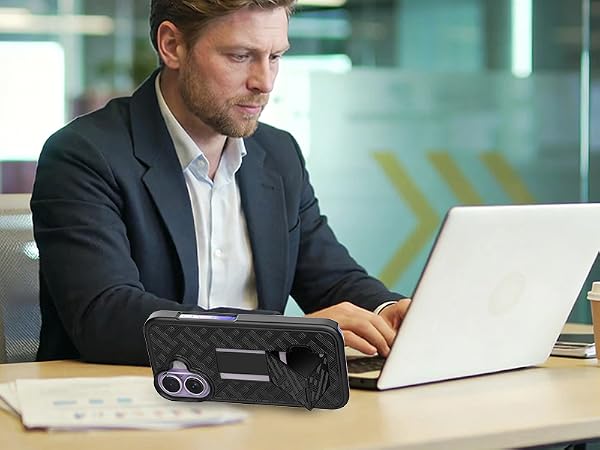 Ailiber Compatible for iPhone 17 Case Holster with Screen Protector
