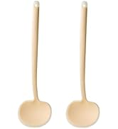 Silicone Cooking Spoon, High Heat Resistant Round Spatula, Extra Long Large Kitchen Utensil for S...