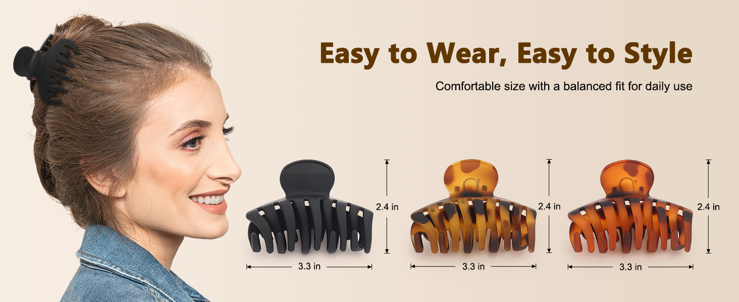 Medium Matte Hair Claw