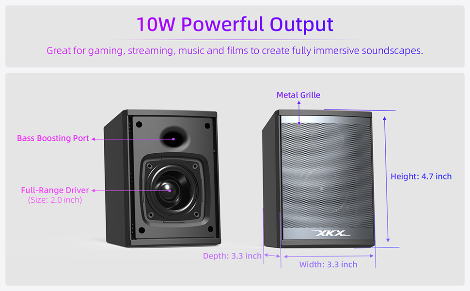 10W Powerful Output with Punchy Bass