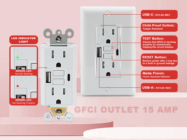 GFCI Outlet 15 Amp