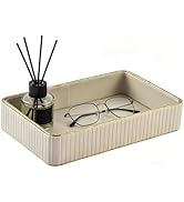 XNONE PU Leather Valet Tray,Desk Organizer Tray Nightstand Organizer Trinket Dish Storage Key Bow...