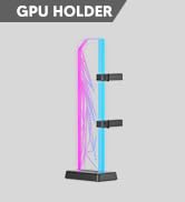 Vetroo V2 ARGB 3-Pin GPU Support Bracket, Edge-Lit Tempered Glass GPU Holder Brace, Adjustable & ...