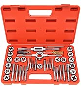 GMTOOLS 40PCS Tap and Die Set, Metric Size Standard M3 to M12, Threading Tool Set for Cutting Ext...