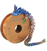 Sovol PLA Filament Silk Tri Color Co-Extrusion 1.75mm, 3D Printer Filament 1kg/ 2.2lbs, Shiny Sil...