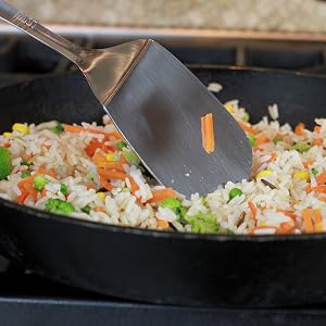 rice, cast iron, spatula, solid, sturdy, durable