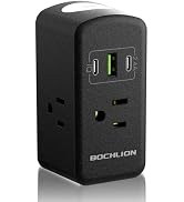 BOCHLION Multi Plug Socket Extender with Night Light and USB Surge Protector, 3 USB Wall Chargers...