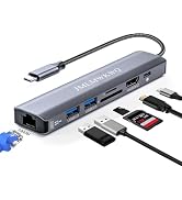 7-in-1 USB C Multiport Dock, 4K 60Hz HDMI Output, 100W PD Power Delivery, Gigabit Ethernet, 2xUSB...