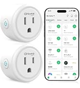 GHome Smart Plug,WiFi Smart Plugs Compatible with Alexa and Google Home,Smart WiFi Outlet with Re...