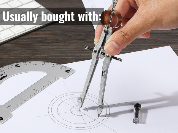 Mr. Pen- Metal Protractor and Metal Compass Set