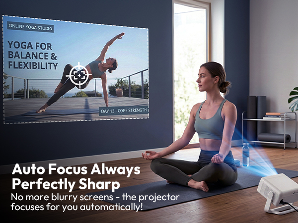 Portable Projector Auto Focus Xgody Gimbal A1 Smart Projector with WiFi 6 and Bluetooth