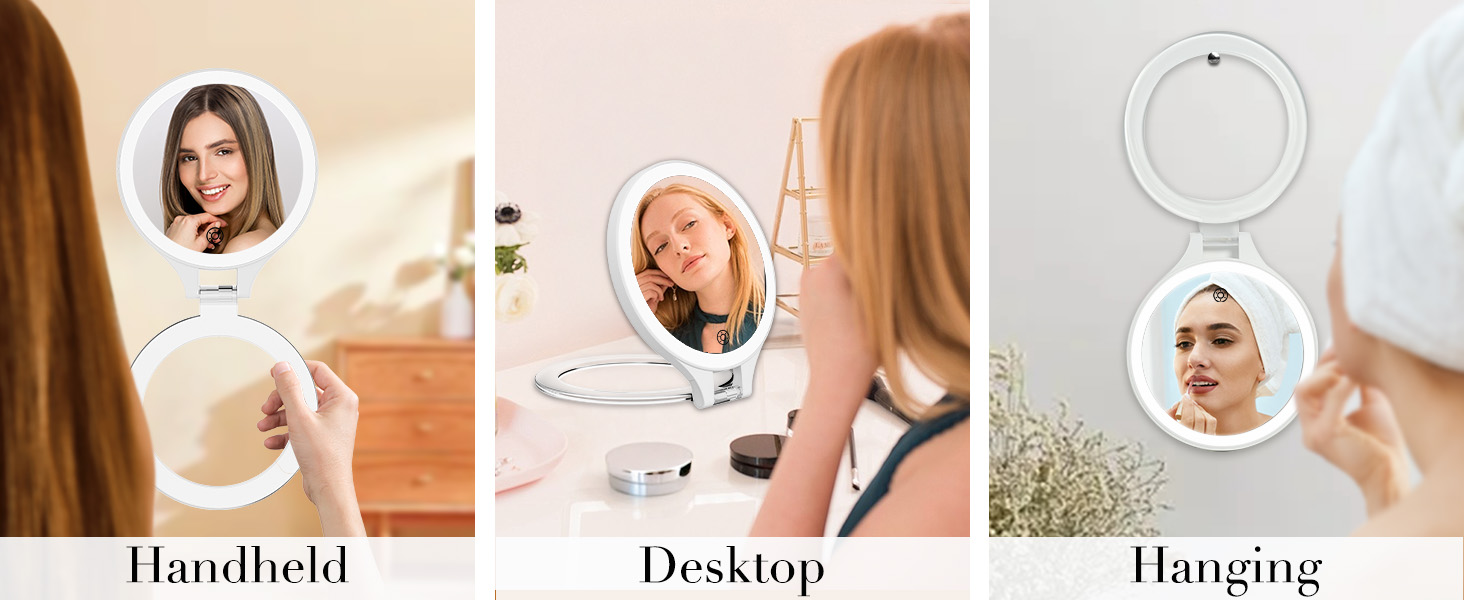 3 in1 Versatile Mirror with 3 Using Ways