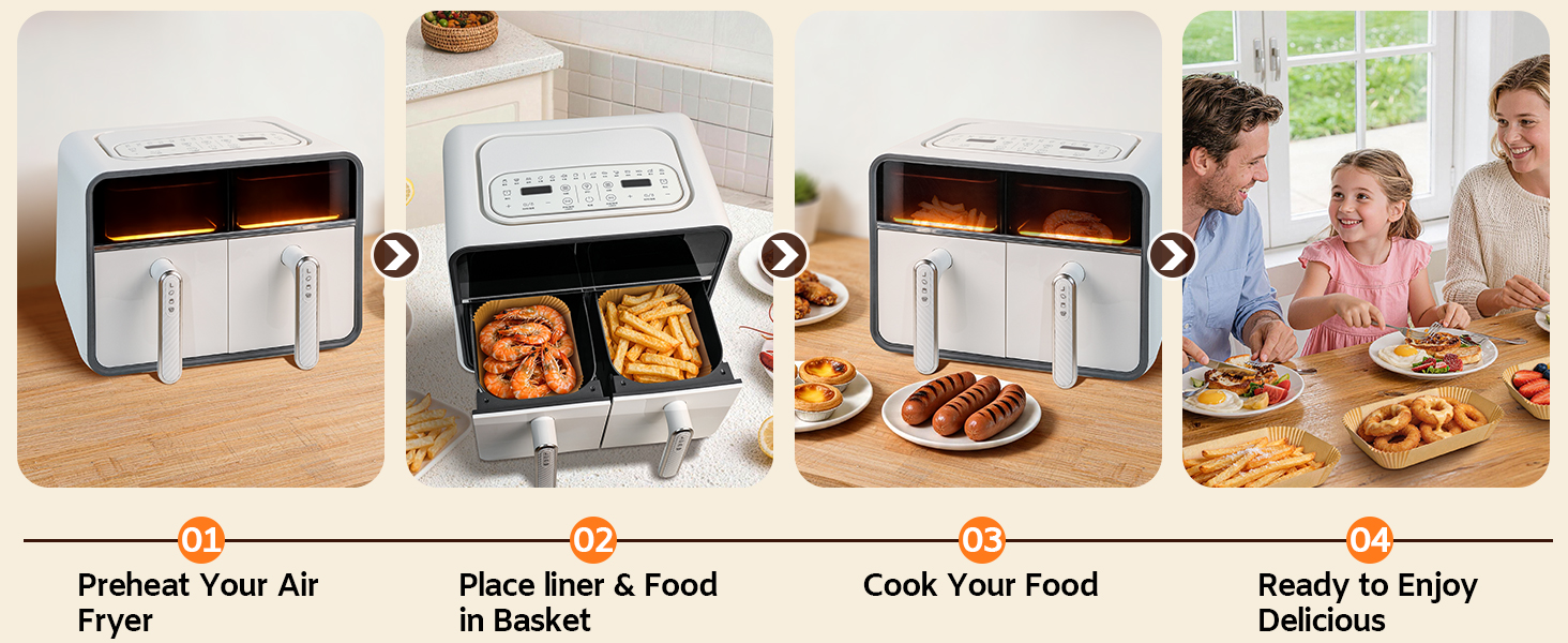 ninja double air fryer liners