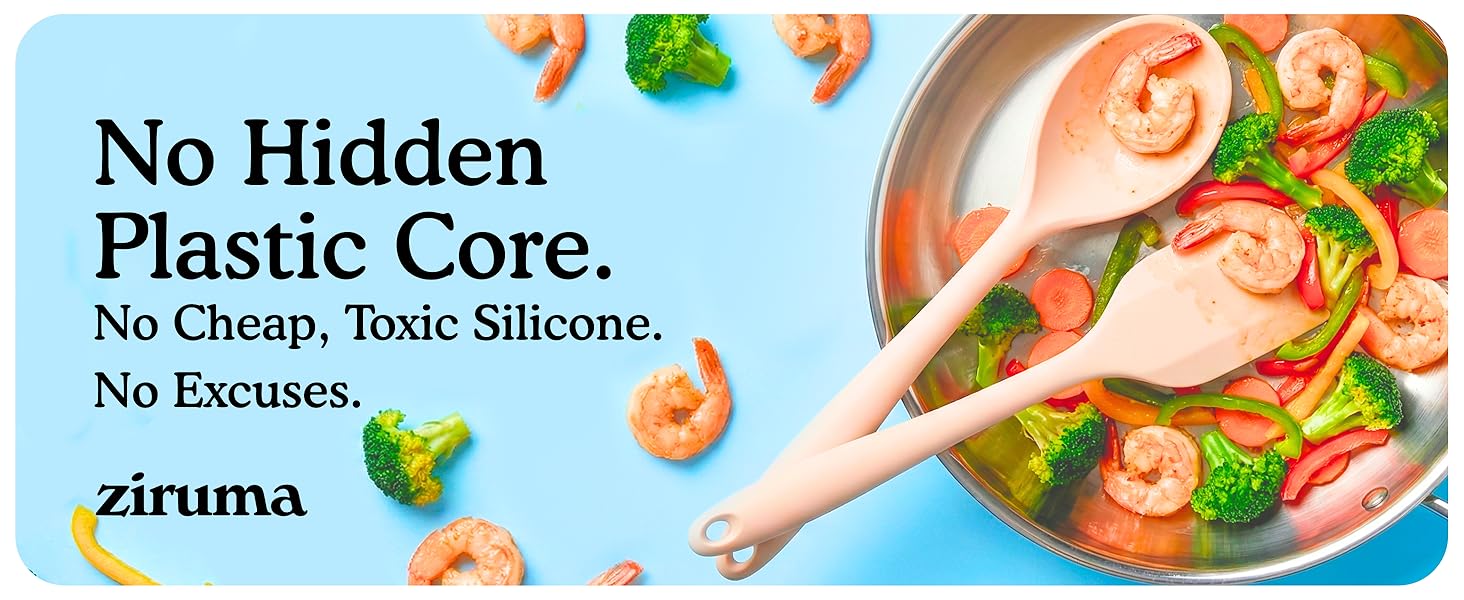 No hidden Plastic Silicone Utensils