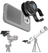 APEXEL Magnetic Telescope Phone Adapter for 36mm-46mm Eyepiece, Aluminum Foldable Photo Adapter F...