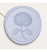 UNIQOOO Wax Seal Stickers - 3D Hydrangea Floral Wedding Invitation Envelope Seal Stickers, 50 Pcs...