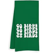 JOQUXI Green Go Birds Football Kitchen Towels, Football Lover Player Fan Gifts Decorative Hand Te...