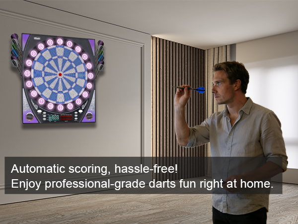 Electronic Dart Board with Bright Score Display