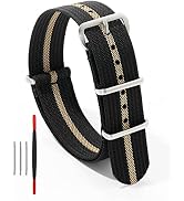 TACTICAL FROG Nylon Watch Band 18mm 20mm 22mm, One-Piece Waterproof Military Watch Straps Replace...