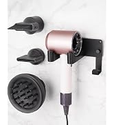 Dyson Hair Dryer Holder, Wall Mounted Aluminum Alloy Hair Dryer Wall Mount for Supersonic/Nural, ...