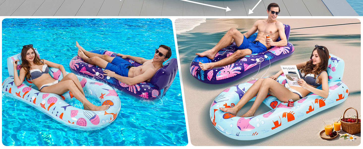 pool floats with drink holder