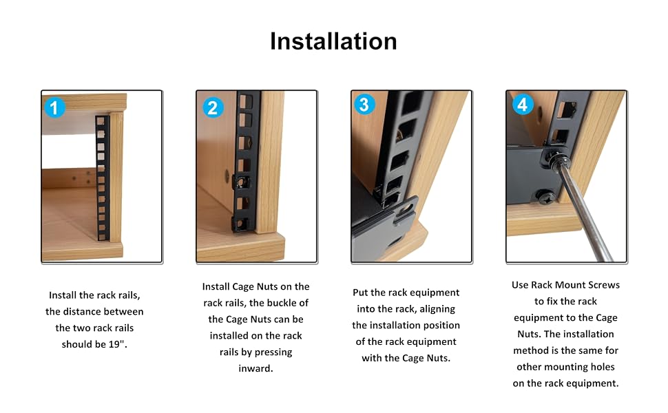 FMUSER 4U Rack Rails
