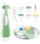 Baby Nail Trimmer Electric, 6 in 1 Rechargeable Baby Nail Clippers Manicure Set Grooming Kit for ...