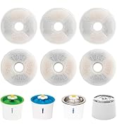 6 Pack Cat Water Fountain Filters for Catit, Triple Action Replacement Filters for Catit Flower F...