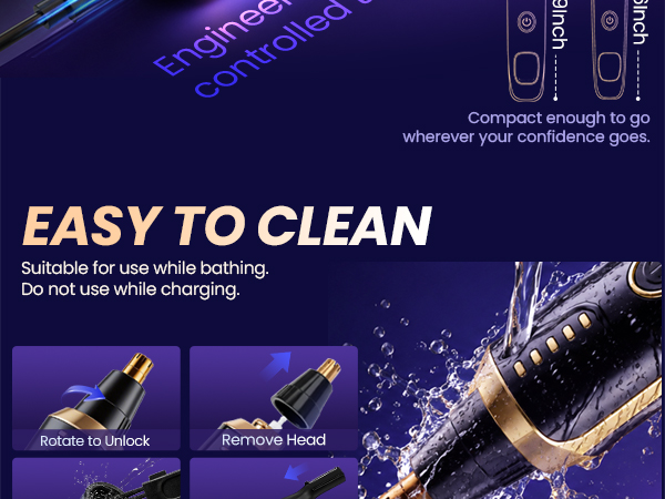 Mendaping 2025 Rechargeable Nose and Ear Hair Trimmer With LED Dispaly for Women Men
