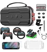 NinjaPlusOX Switch 2 Carrying Case Compatible with Nintendo Switch 2, 12 In 1 Accessories Bundle