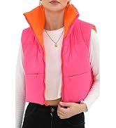 Xeoxarel Women's Crop Puffer Vest with Pockets (XS-XXL)