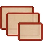 Silicone Baking Mats, 3 Pack Non-Stick Mats for Baking, Silicone Baking Mats Cookie Sheet, Easy C...