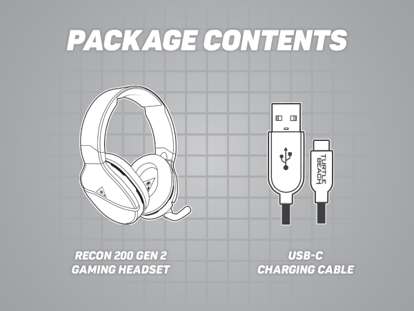 Recon 200 Gen 2 Gaming Headset Package Contents