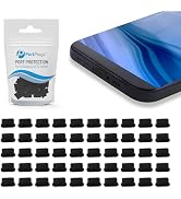 PortPlugs USB-C Plugs (50-Pack) - Compatible w/iPhone 15, Galaxy S24-S10, Pixel, MacBook, iPad, S...