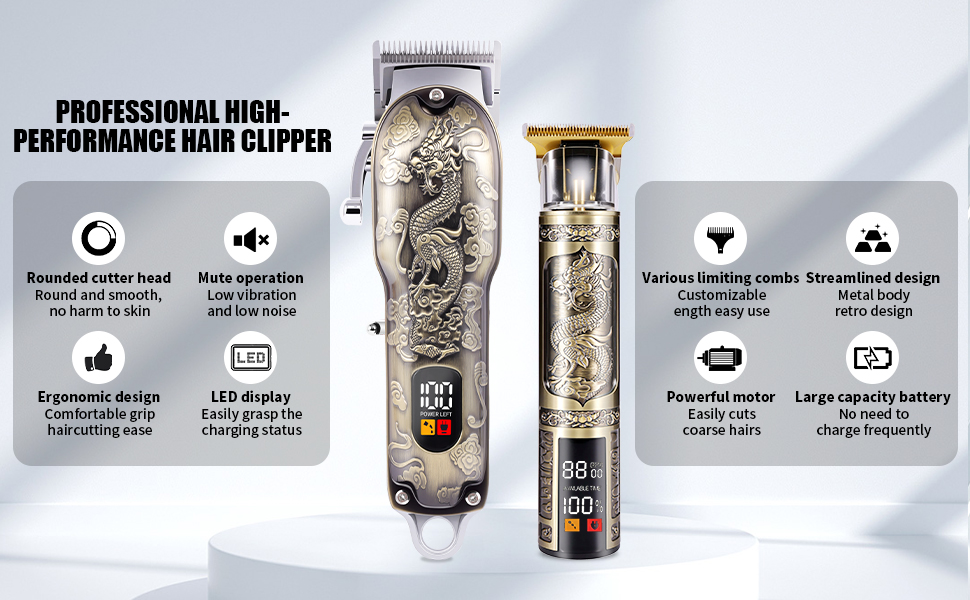 Professional 4-in-1 hair clipper set