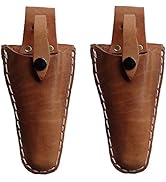 SYOOY 2 PCS Leather Pruner Holster Hanging Pouch with Safety Lock for Pliers Pruner (Pruner not I...