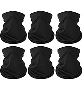 6 Pieces Summer Face Cover Scarf Mens Neck Gaiter For Men Women UV Protection Face Breathable Sun...